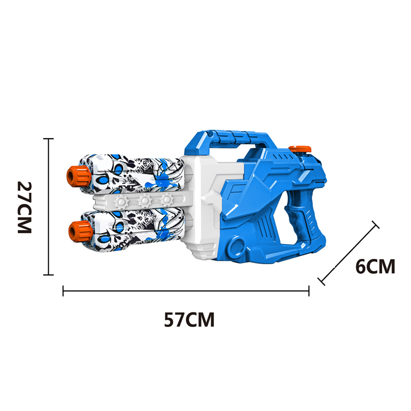  LINDA TOYS Double Nozzle Water Gun Toy Outdoor Play Plastic Game Toys Kid Set Graffiti Water Gun Toy Shooting Distance 8-10M LD-225BT