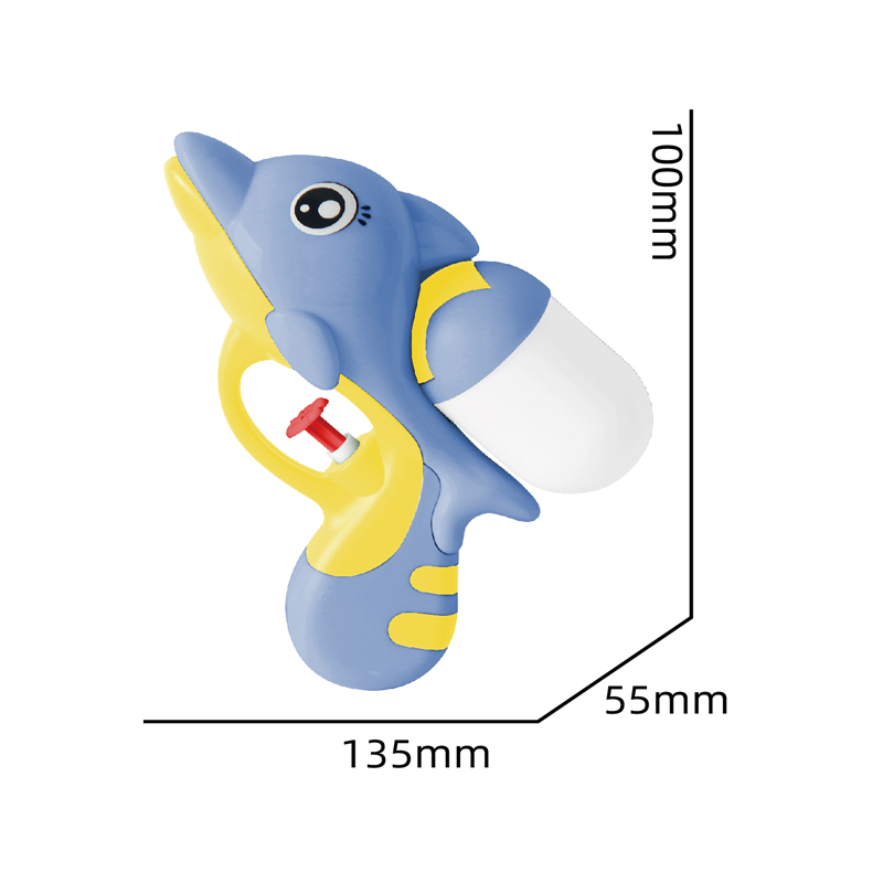 LINDA TOYS Indoor Outdoor Summer Toys Animal Dolphin Shaped Mini Water Games Toy Hand Held Water Gun Shooting Distance 6-8M LD-100C