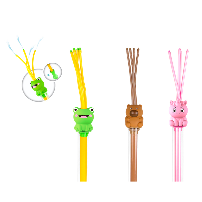 LINDA TOYS 4 Holes Water Blaster Set Animal Water Squirts Water Guns Sprinklers With Wiggle Tubes Pool Beach Toys for Kids LD-5001A
