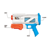 LINDA TOYS Wholesale 38CM Double-nozzle Water Gun2 Colors Plastic Toy Long Range Water Gun for Adults And Kids