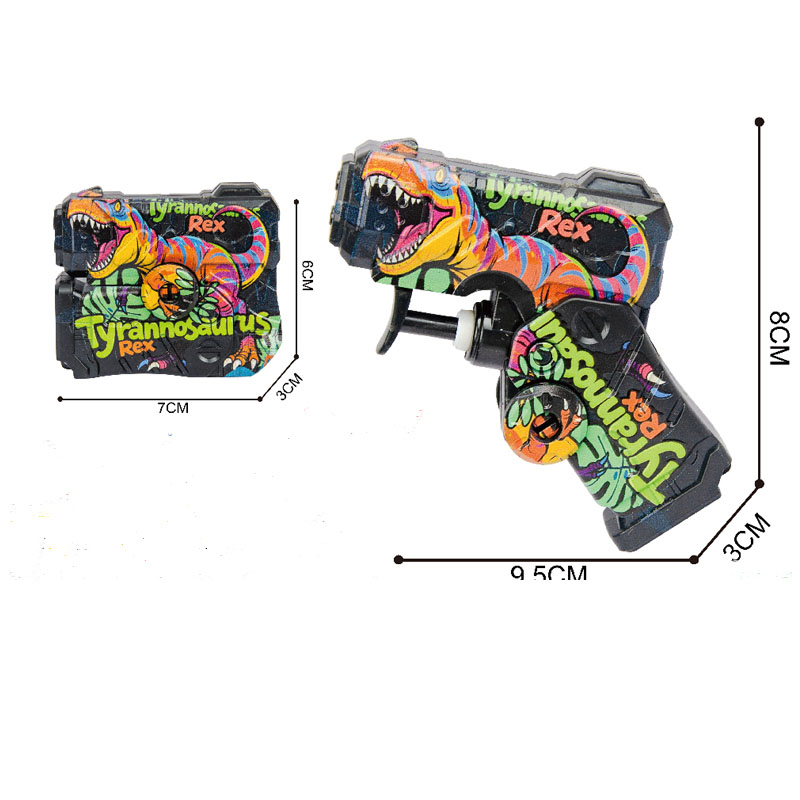 LINDA TOYS Summer Toys Rotating Finger Dinosaur Stencil Water Gun (4-color mixed set) Water Gun New for Kids Toys LD-302