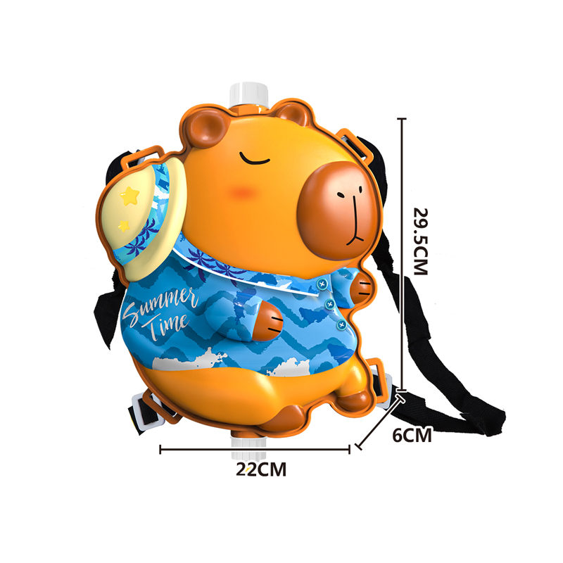 LINDA TOYS 22CM 1700ML Capybara Backpack Water Gun Blaster Water Gun Beach Toy And Outdoor Sports Toy LD-1007A