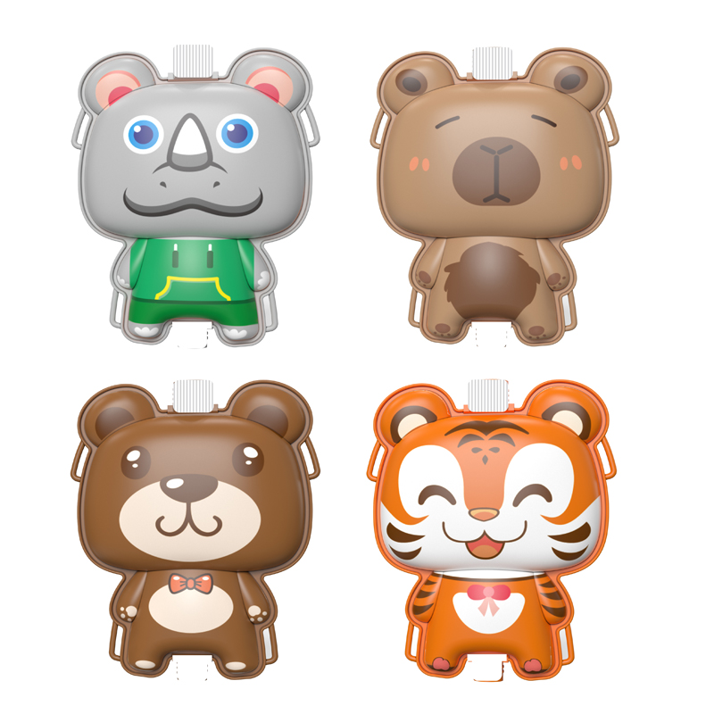 LINDA TOYS Cartoon Monkey Plastic Water Blaster Stuffed Water Animal Toys for Kid Swim Summer Toy Outdoor Sport Shooting Games Brown LD-1006B