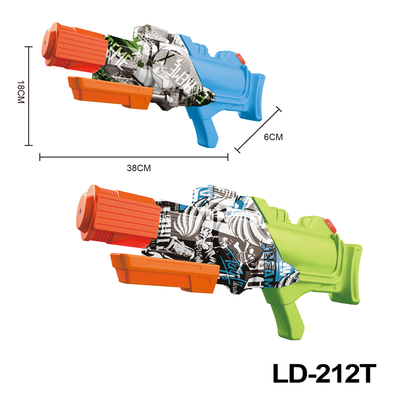 LINDA TOYS 38CM 700ML High Quality Swimming Pool Beach Children Water Shooting Plastic Toys Guns Outdoor Graffiti Water Gun Toy LD-212T