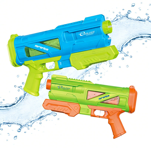 LINDA TOYS 34CM Display Box Rapid-Refill Water Gun Perfect Outdoor Fun for Kids Quick And Easy Refill Pistol Style Toy Water Gun Electric