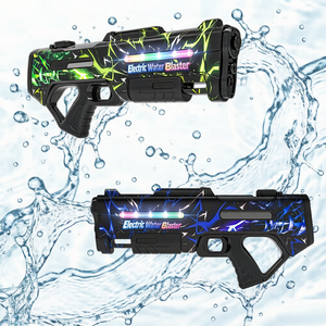 LINDA LD-990D UV Print W/light Dual-head Shooting Children's Water Gun Toy, Automatic Water Suction, Large-capacity Water Tank for Powerful Long-range Shooting