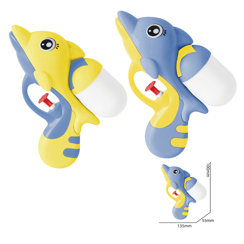 LINDA TOYS Indoor Outdoor Summer Toys Animal Dolphin Shaped Mini Water Games Toy Hand Held Water Gun Shooting Distance 6-8M LD-100C