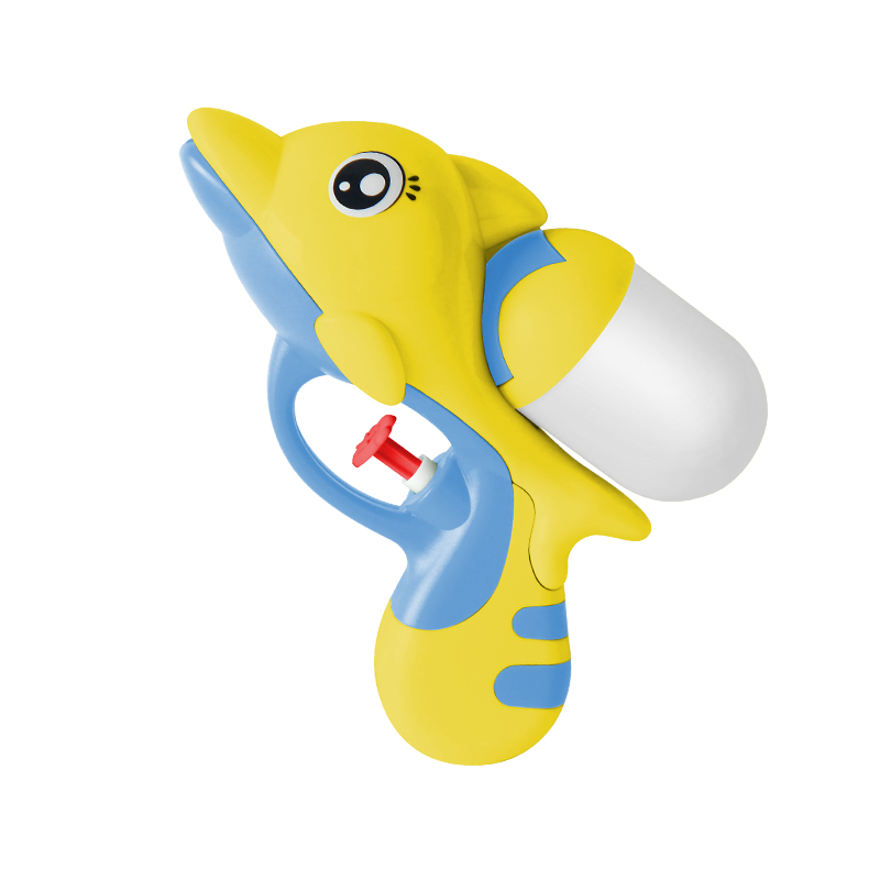 LINDA TOYS Cartoon Dolphin Water Gun Outdoor Portable Blaster Gun Kids Beach Toys Cute Animal Shape Hand Held Toy Water Gun for Kids LD-100