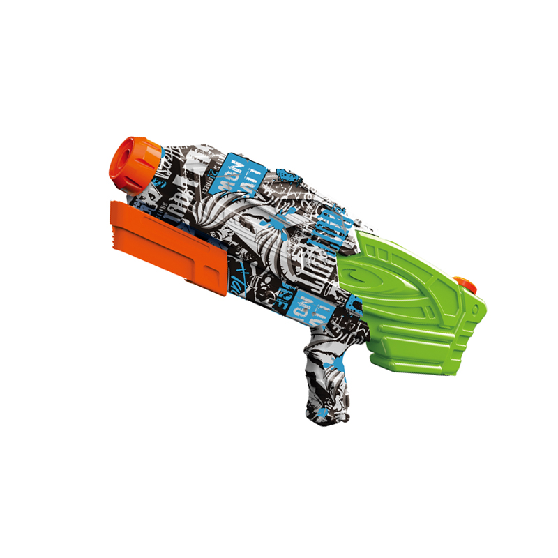 LINDA TOYS 50CM Graffiti Water Gun Light and Large Capacity 1000ml Water Gun Toy Plastic Beach Pool Party Battle Water Shooting Gun LD-838T