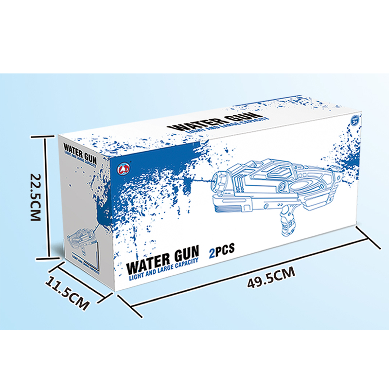 LINDA TOYS Kids Water Gun Light And Large Capacity 1000ml Water Gun Toy Plastic Beach Pool Party 2PCS Battle Water Shooting Gun LD-838B