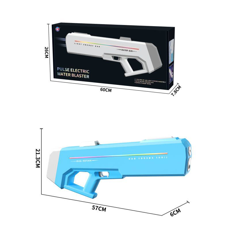 Auto Absorption Electric Water Gun with 7 LED Lights Choose,7.4V 1200mAH Li-ion Battery,1000ml Water Capacity LD-998D