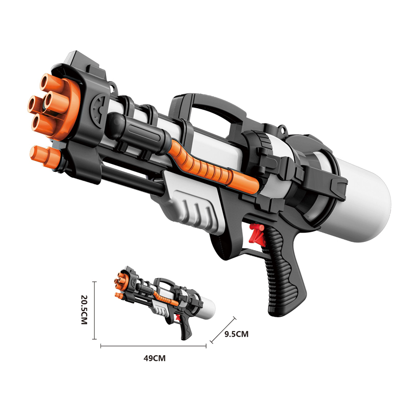 LINDA TOYS Long Distance Automatic Big Water Gun Toys Cool High Powered BeachSupply Squirt Outdoor for Adults Kids 49CM 750ml LD-777H