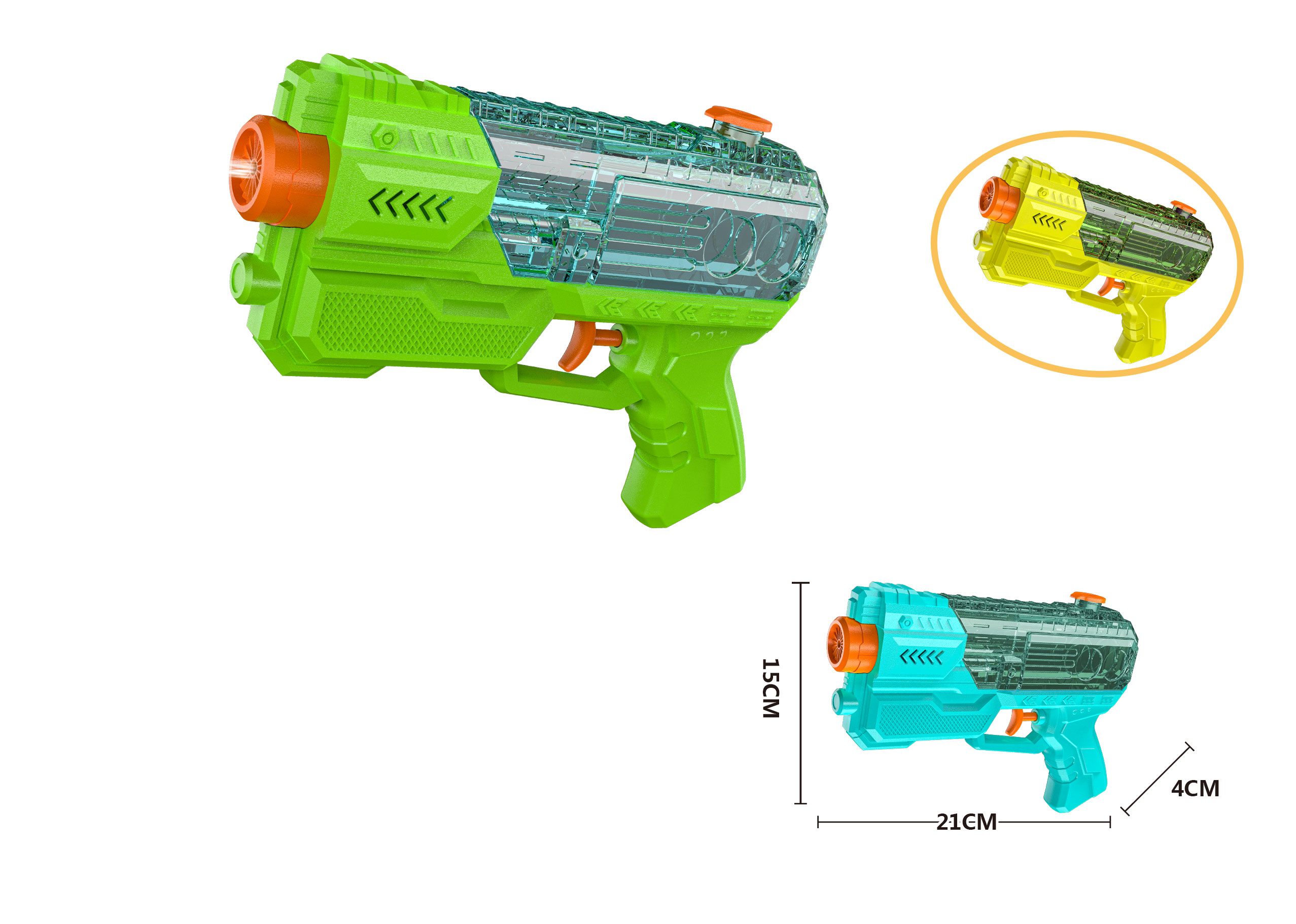 LINDA TOYS Colorful Mini Transparent Small Water Gun Children Outdoor Battle Water Shooting Cheap Water Gun for Kids LD-710