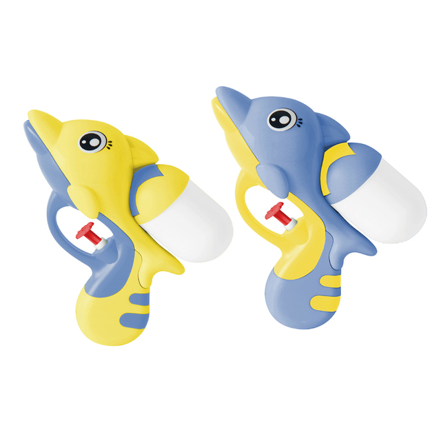 LINDA TOYS Cartoon Dolphin Water Gun Outdoor Portable Blaster Gun Kids Beach Toys Cute Animal Shape Hand Held Toy Water Gun for Kids LD-100