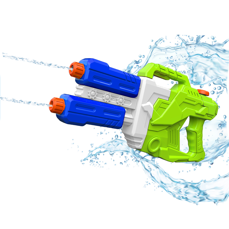 LINDA TOYS Hot Selling Outdoor Toys Water Gun Summer Toys Big Size Double Nozzle Suction Gun Water Gun for Kids Shooting Distance 8-10M LD-225B