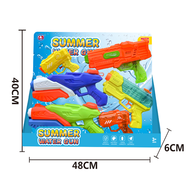 LINDA TOYS Kids Summer Water Blasting Gun Toy Pump High Pressure Water Gun Outdoor Pool Beach Water Soaker Blaster Super Squirt Guns Toy LD-2507B