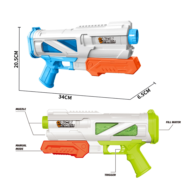 LINDA TOYS 38CM Juguetes De Verano Summer Jouets Pour Enfant Pistolas De Agua Power Spray Water Gel Battle Gun Beach Toys Water Play Game Set