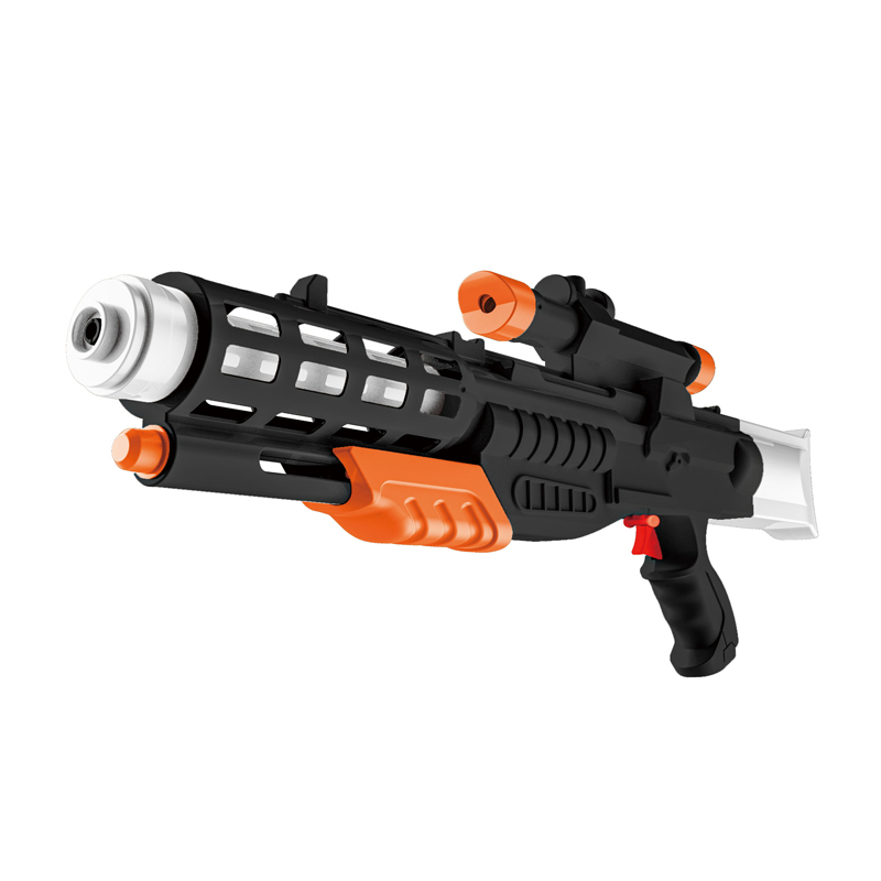 LINDA TOYS 59CM 485ML Kids Summer Long Range Shooting Black Military Series Plastic Toy Water Gun Shooting Distance 8-10M LD-115H