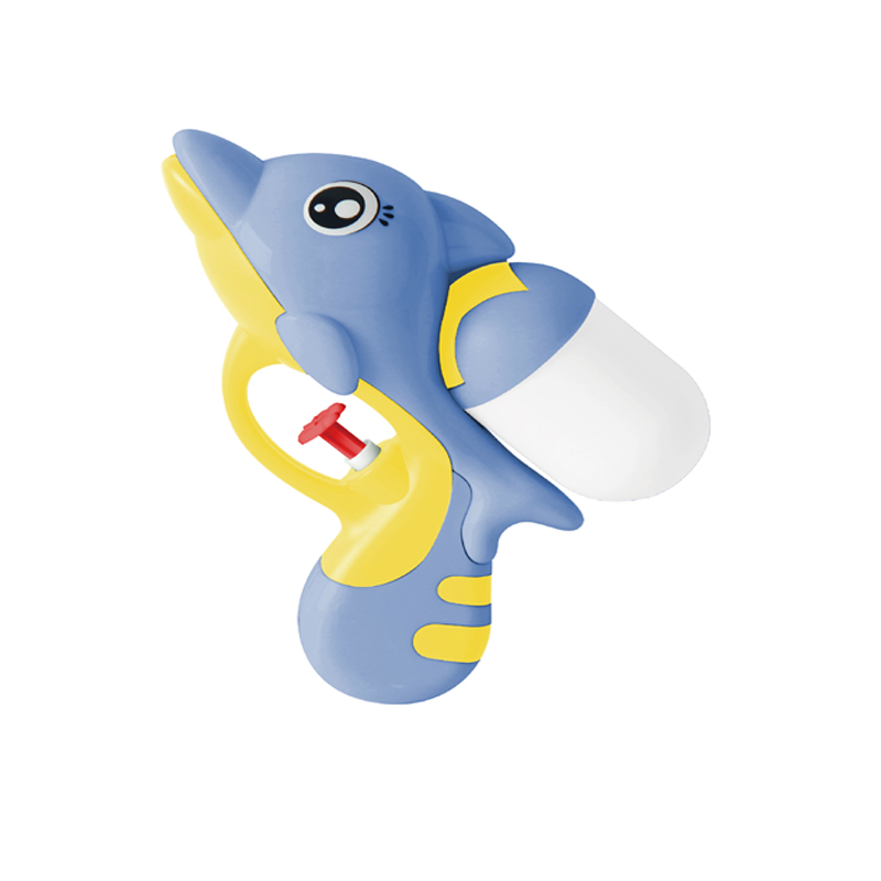 LINDA TOYS Cartoon Dolphin Water Gun Outdoor Portable Blaster Gun Kids Beach Toys Cute Animal Shape Hand Held Toy Water Gun for Kids LD-100