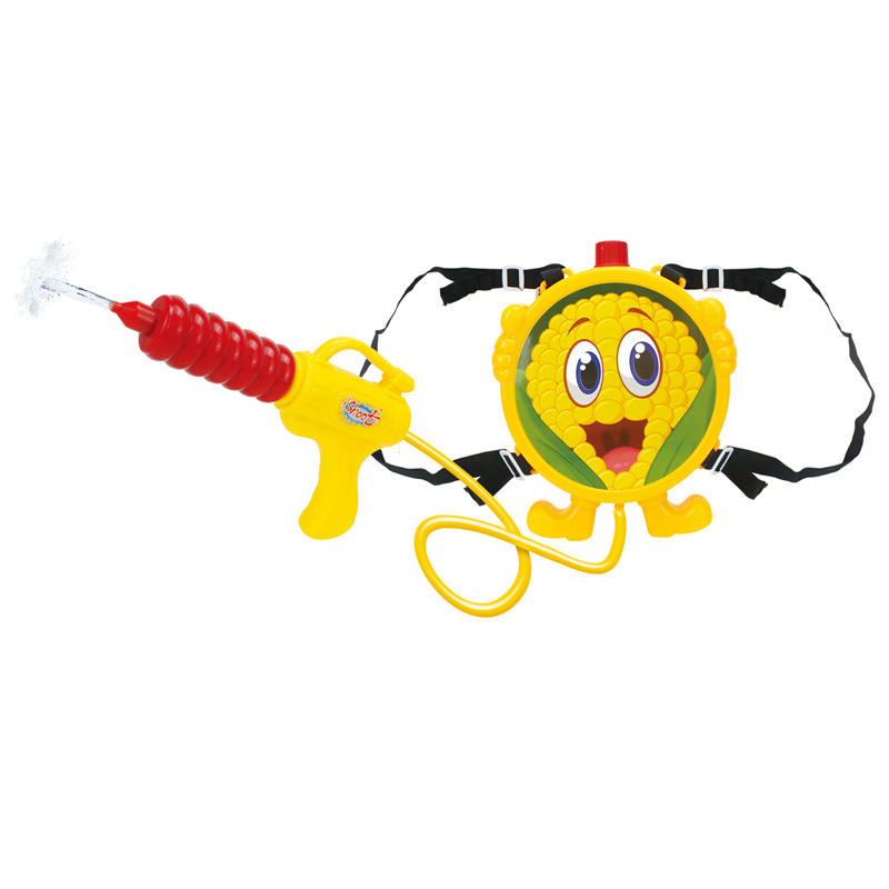 LINDA TOYS Summer Toys Cartoon Fruit Water Gun Toy Kids Backpack Water Gun Long Range Animal Backpack Water Shooting Gun LD-767A