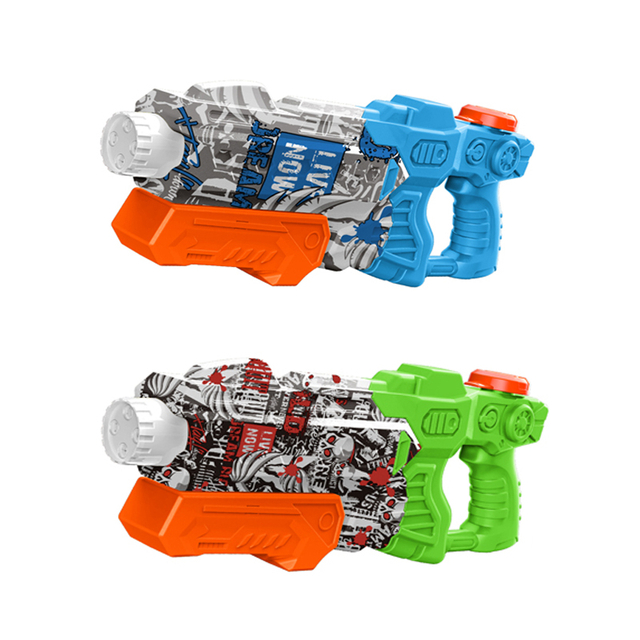 LINDA TOYS 37CM 650ML Summer Swimming Pool Beach Sand Outdoor Water Fighting Play Squirt Blaster Graffiti Guns Water Spray Gun Toy LD-228T