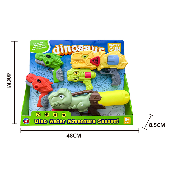 LINDA TOYS Outdoor Summer Spray Dinosaur Beach Plastic High Pressure Water Gun Toy Animal Crocodile Plastic Water Gun for Kids LD-2520B