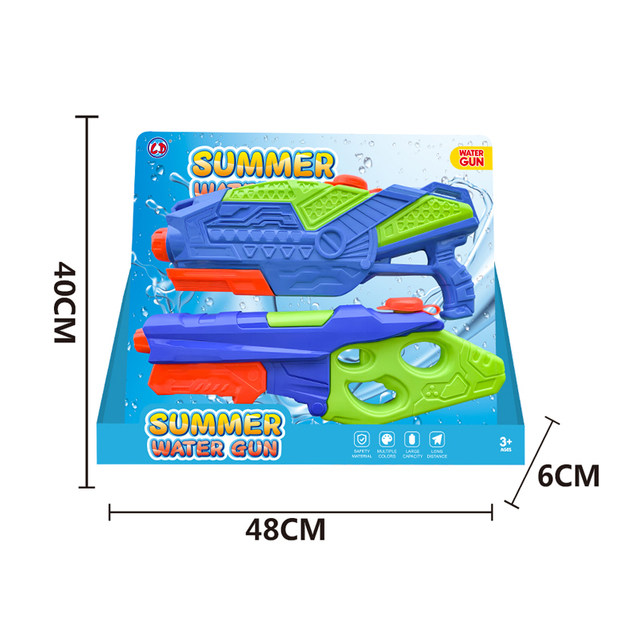 LINDA TOYS Kids Summer Water Blasting Gun Toy Pump High Pressure Water Gun Outdoor Pool Beach Water Soaker Blaster Super Squirt Guns Toy LD-2505B