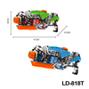 LINDA TOYS 41CM 725ml Power Graffiti Water Gun Toys Summer Vacation Water Gun Toy Outdoor Game Spray Black Water Gun LD-818T