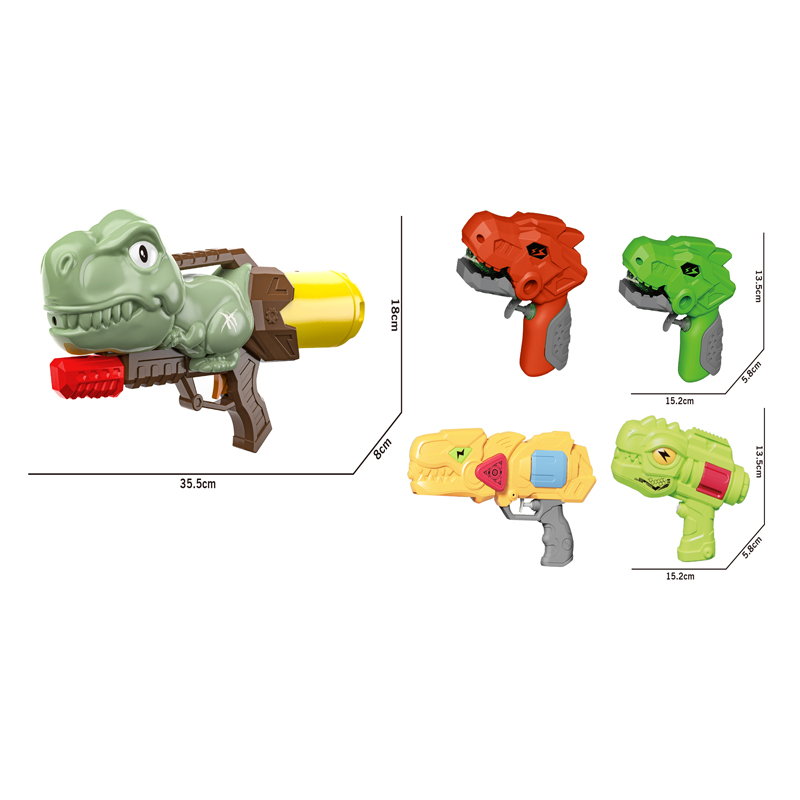 LINDA TOYS Outdoor Summer Spray Dinosaur Beach Plastic High Pressure Water Gun Toy Animal Crocodile Plastic Water Gun for Kids LD-2520B