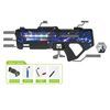 LINDA LD-990D UV Print W/light Dual-head Shooting Children's Water Gun Toy, Automatic Water Suction, Large-capacity Water Tank for Powerful Long-range Shooting