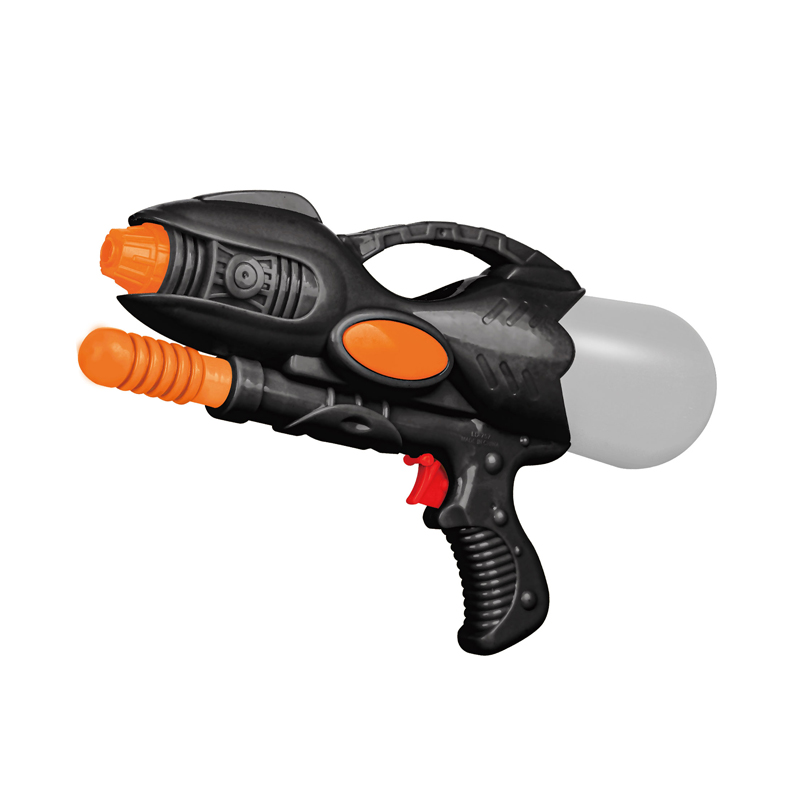 LINDA TOYS Black Plastic Water Gun With Logo Print Kids Water Pool Swimming Pool Water Play Guns for Children 34CM 540ML LD-757H