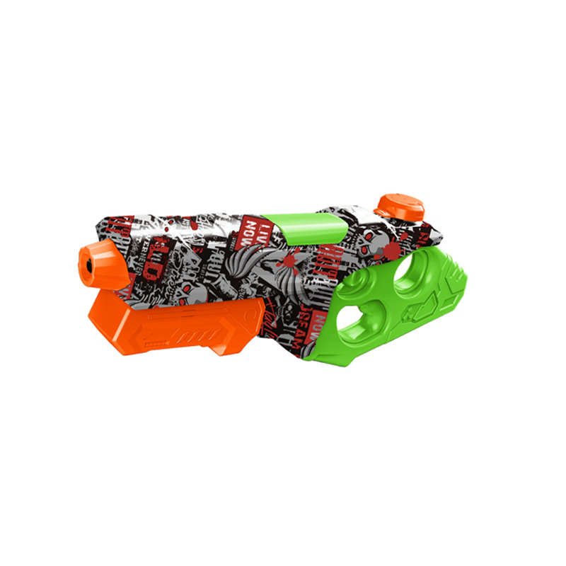 LINDA TOYS 45CM 800ML Graffiti Water Gun Toy for Kids Summer Hot Sale Big Water Gun for Adult And Kids Shooting Distance 8-10M LD-227T