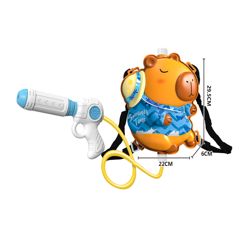 LINDA TOYS 22CM 1700ML Capybara Backpack Water Gun Blaster Water Gun Beach Toy And Outdoor Sports Toy LD-1007A