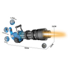 LINDA TOYS GATLING Electric Water Gun With LED Light for Kids Adults Automatic Water Gun Battery Super Soaker Waterproof Powerful Water Shooting Toys With Lig LD-588D