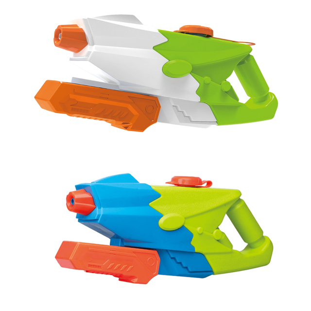 LINDA TOYS Hot Sale Factory Direct Price White Blue 37CM Children Play Summer Beach Bath Air Pressure Water Pistol Squirt Toys 950 Ml Water Gun LD-828A