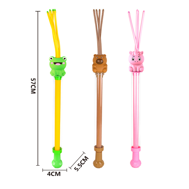 LINDA TOYS 4 Holes Water Blaster Set Animal Water Squirts Water Guns Sprinklers With Wiggle Tubes Pool Beach Toys for Kids LD-5001A