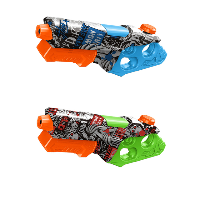 LINDA TOYS 45CM 800ML Graffiti Water Gun Toy for Kids Summer Hot Sale Big Water Gun for Adult And Kids Shooting Distance 8-10M LD-227T