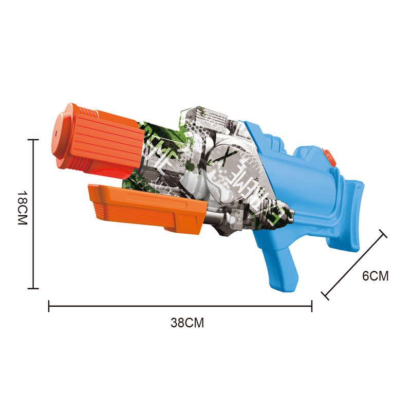 LINDA TOYS 38CM 700ML High Quality Swimming Pool Beach Children Water Shooting Plastic Toys Guns Outdoor Graffiti Water Gun Toy LD-212T