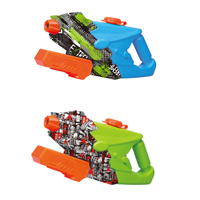 LINDA TOYS 37CM 950ML Quality Long Range Graffiti Water Gun Big Capacity High Pressure Water Spray Shooting Gun for Pool Beach Water gun LD-828T
