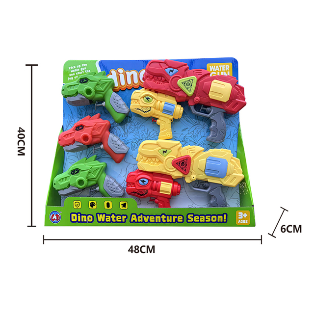  LINDA TOYS Outdoor Summer Toy Dinosaur Water Gun for Kids High Pressure Water Spray Gun Blaster Plastic Children Gun Toy Pistola LD-2521B