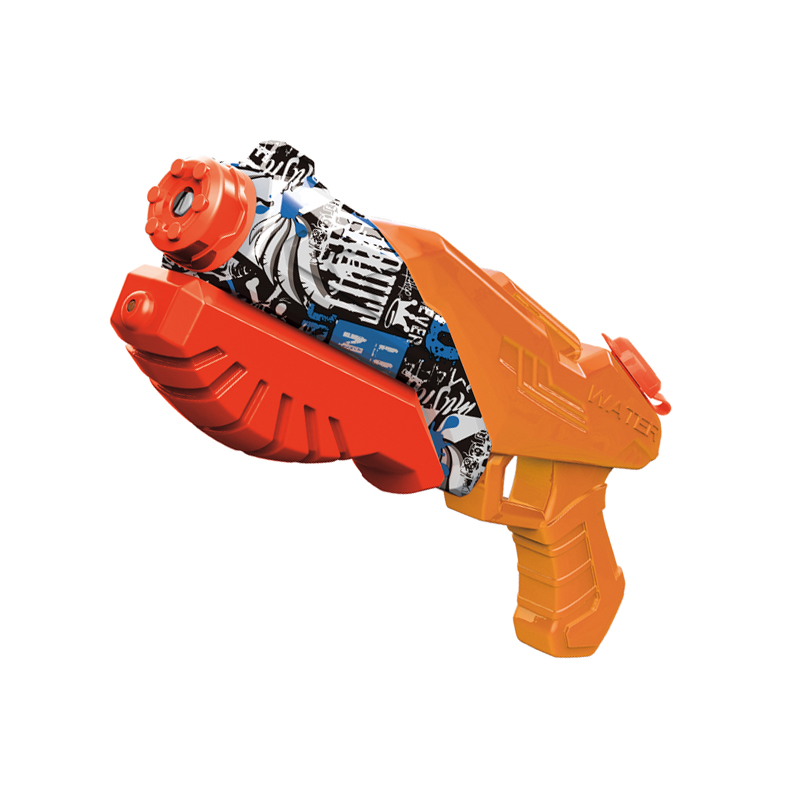 LINDA TOYS Outdoor Portable Shooting Graffiti Water Guns Toys Summer Plastic Children 30CM 400 ML Water Gun Toy LD-515T
