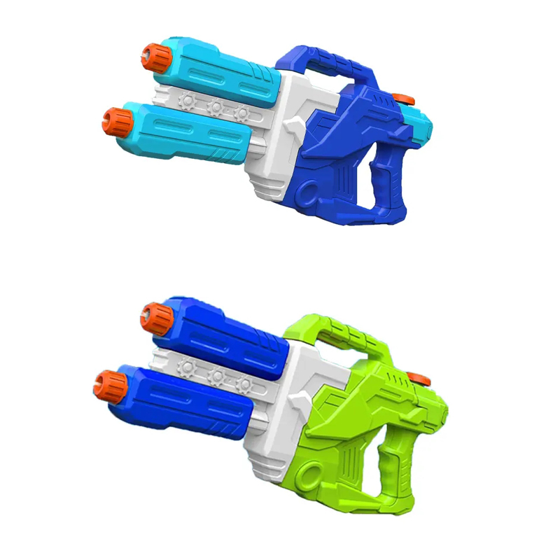 LINDA TOYS Hot Selling Outdoor Toys Water Gun Summer Toys Big Size Double Nozzle Suction Gun Water Gun for Kids Shooting Distance 8-10M LD-225B