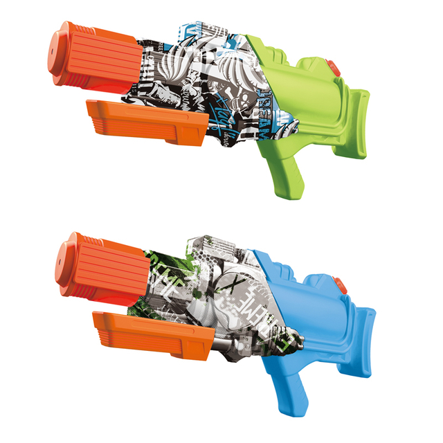 LINDA TOYS 38CM 700ML High Quality Swimming Pool Beach Children Water Shooting Plastic Toys Guns Outdoor Graffiti Water Gun Toy LD-212T