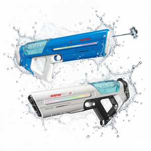 LINDA TOYS Auto Absorption Electric Water Gun with 7 LED Lights Choose, Waterproof Powerful Shooting 7.4V 500mAH Li-ion Battery,1000ml Water Capacity LD-996D