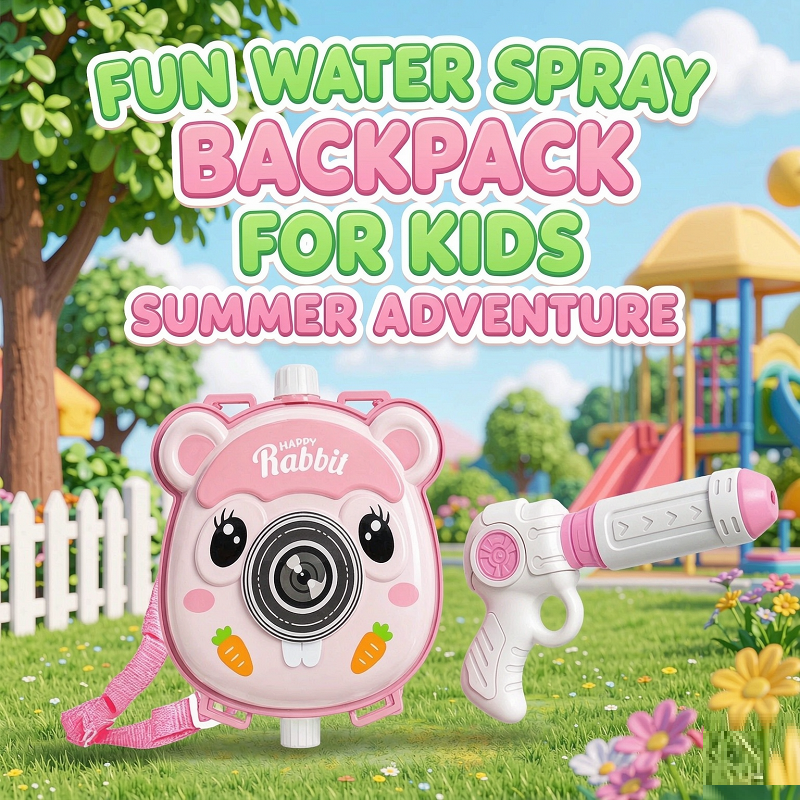 2026 New Style Cartoon Animal Design Kids Summer Toy Water Gun Plastic Backpack Water Gun Water Spray Toy Gun for Girls Boys LD-1013A