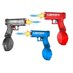 LINDA TOYS LED Light Sound Effects High Pressure High Speed Squirt Outdoor Electric Water Gun for Kids Toy White/Blue/Red Plastic Toys LD-800D Display Box