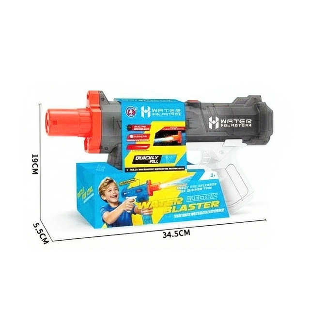 LINDA TOYS Outdoor Kids Toy Guns Automatic Electric Water Pistol Clip Bullet Drum New Design for Summer Shooting Game for ChildrenLD-300D Surround card